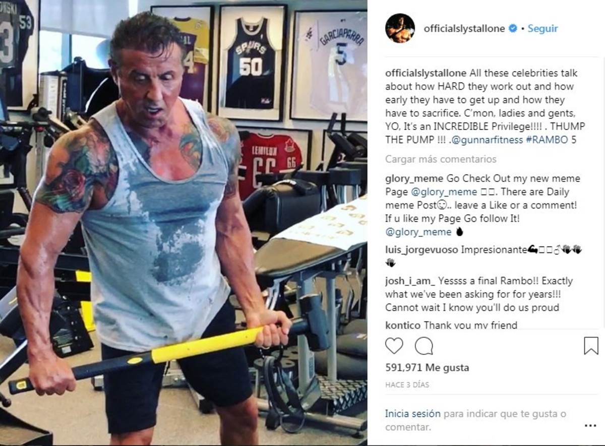 Sylvester stallone young workout